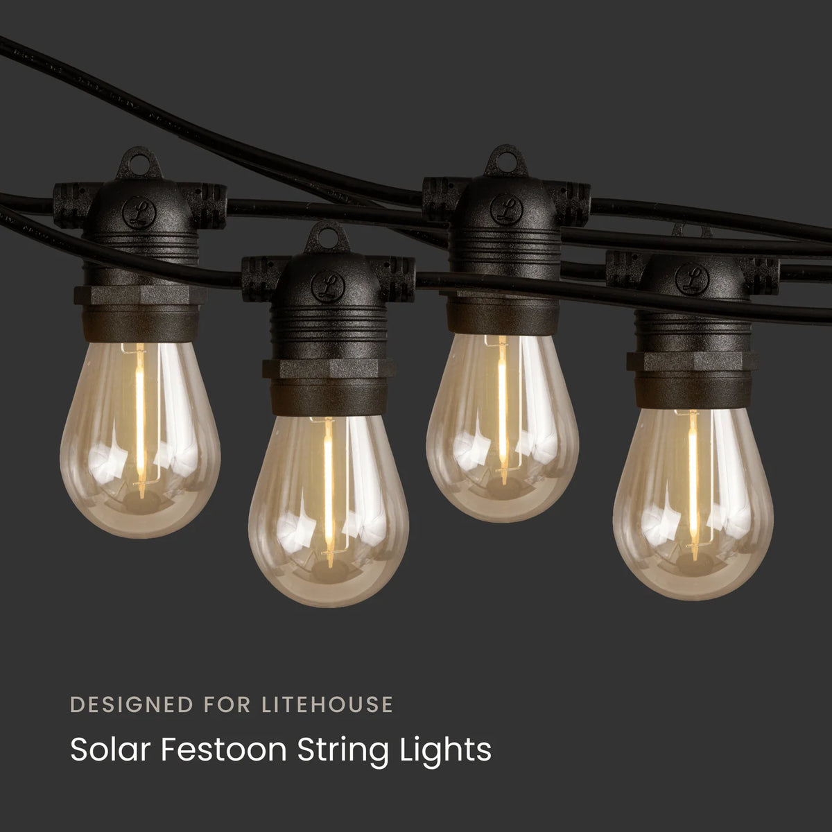 Extension Cord for Solar Festoon String Lights Extension - 6.6ft / 2m