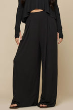 Go With The Flow Wide Leg Pant - Black