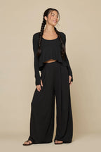 Go With The Flow Wide Leg Pant - Black