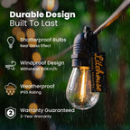 Premium Solar Bulb String Lights - 33ft / 10m