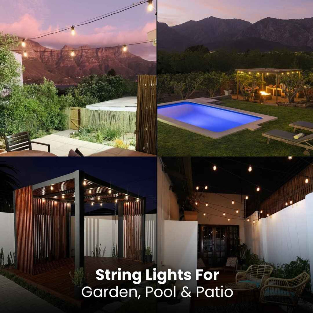 Premium Solar Bulb String Lights - 33ft / 10m