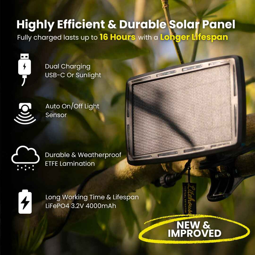 Premium Solar Bulb String Lights - 33ft / 10m